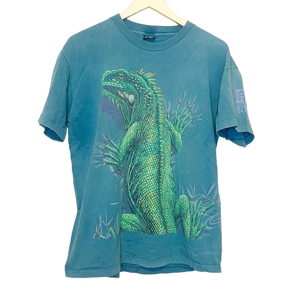 Signal Other - Vintage 90s Signal Iguana Cleveland Metropark Zoo Single Stitch Graphic Tee L